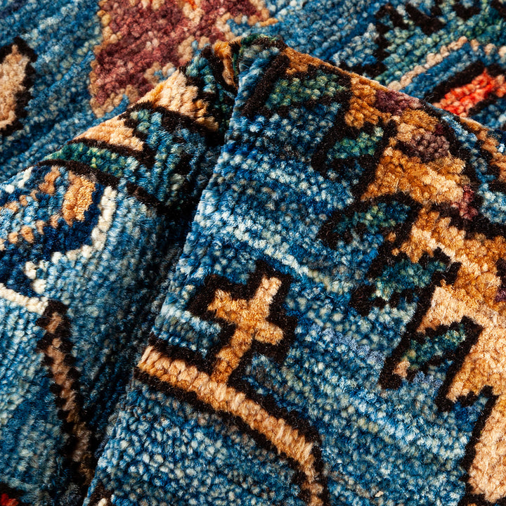 Serapi, One-of-a-Kind Hand-Knotted Runner Rug - Light Blue, 2' 2" x 3' 2" Default Title