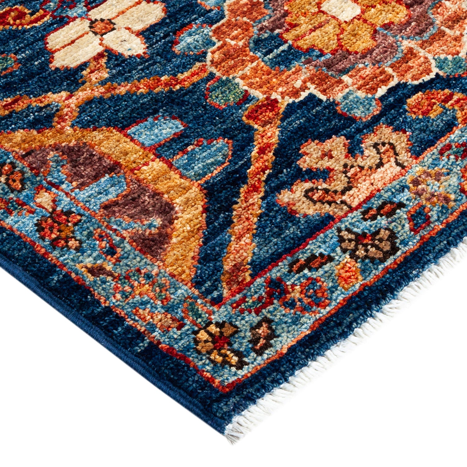 Serapi, One-of-a-Kind Hand-Knotted Runner Rug - Blue, 2' 0" x 2' 11" Default Title
