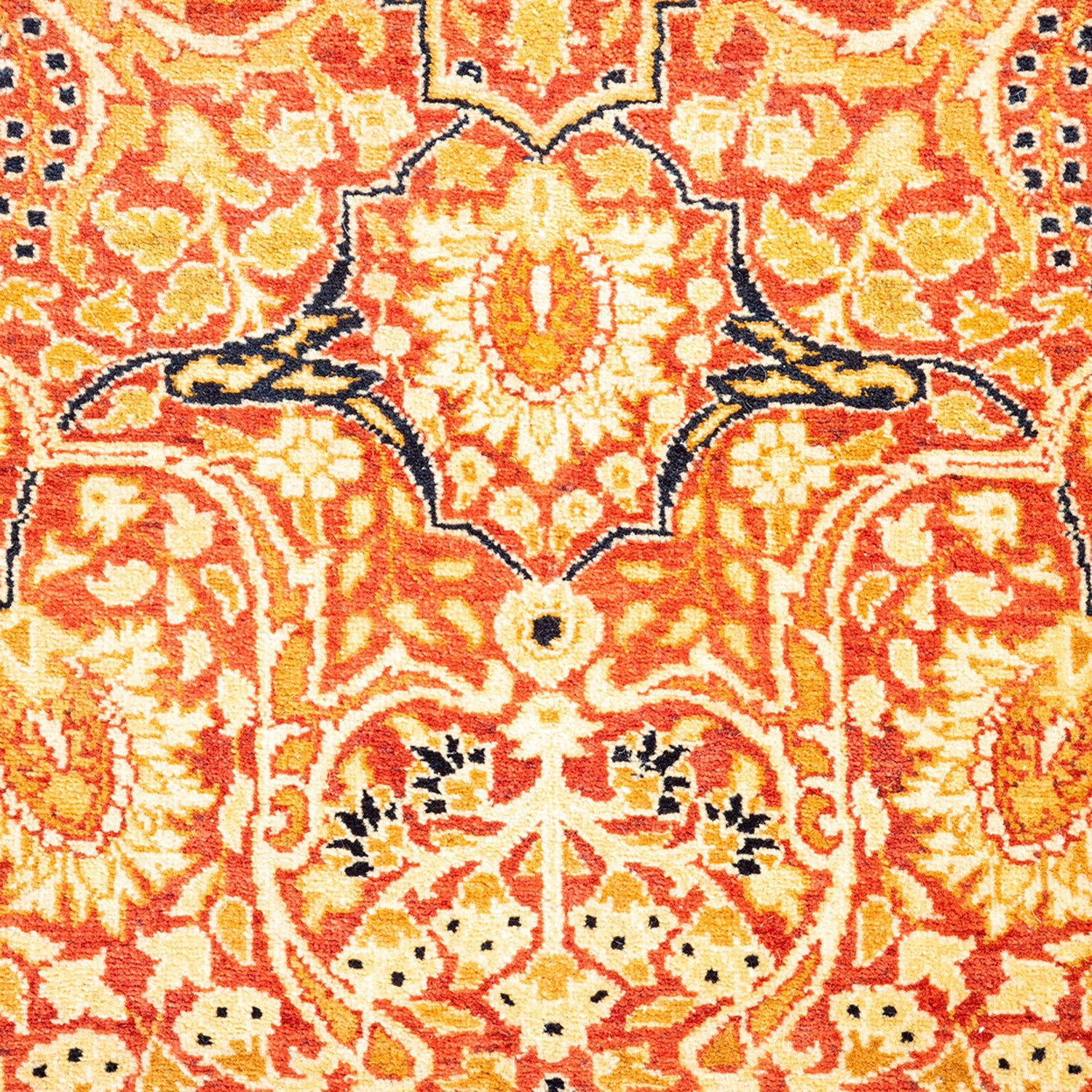 Mogul, One-of-a-Kind Hand-Knotted Area Rug - Orange, 8' 1" x 8' 1" Default Title