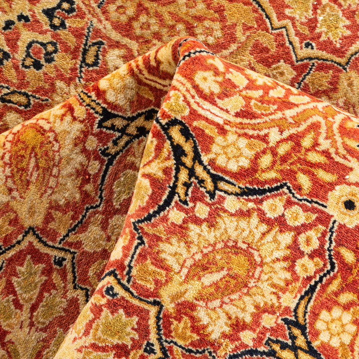 Mogul, One-of-a-Kind Hand-Knotted Area Rug - Orange, 8' 1" x 8' 1" Default Title