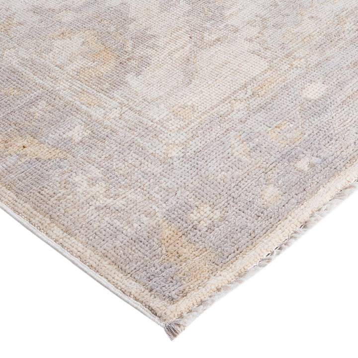 Oushak, One-of-a-Kind Hand-Knotted Area Rug - Ivory, 3' 1" x 4' 10" Default Title