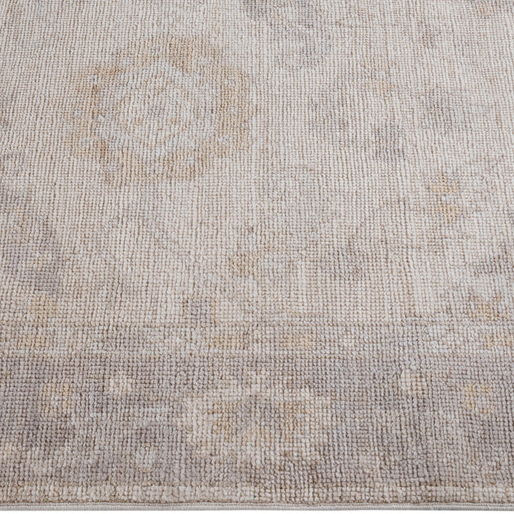 Oushak, One-of-a-Kind Hand-Knotted Area Rug - Ivory, 3' 1" x 4' 10" Default Title