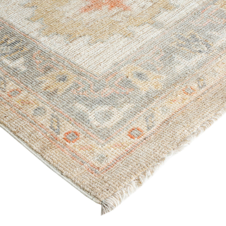 Oushak, One-of-a-Kind Hand-Knotted Runner Rug - Ivory, 12' 0" x 15' 2" Default Title