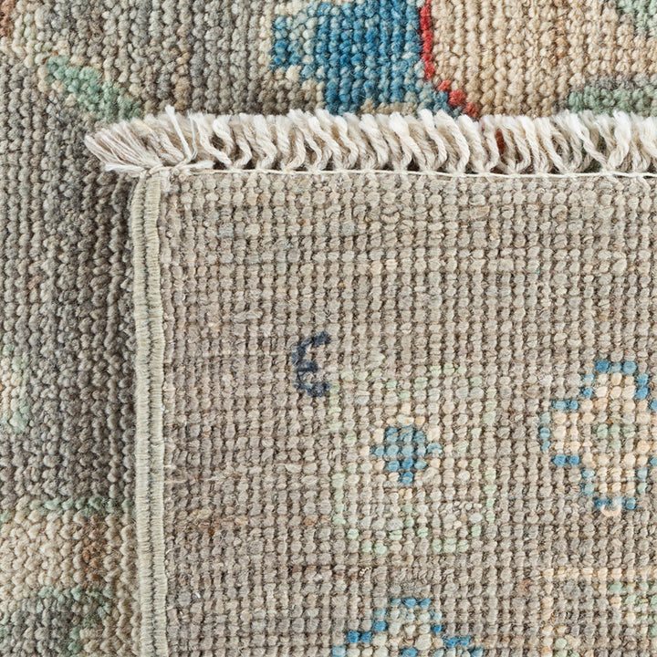 Oushak, One-of-a-Kind Hand-Knotted Runner Rug - Gray, 9' 10" x 13' 9" Default Title