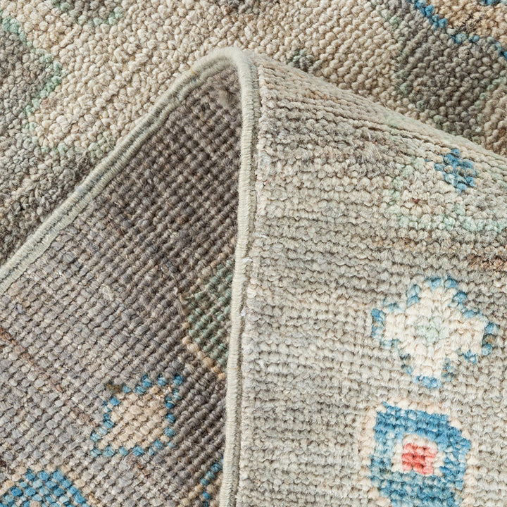 Oushak, One-of-a-Kind Hand-Knotted Runner Rug - Gray, 9' 10" x 13' 9" Default Title