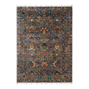 Tribal, One-of-a-Kind Hand-Knotted Runner Rug - Gray, 5' 0" x 6' 9" Default Title