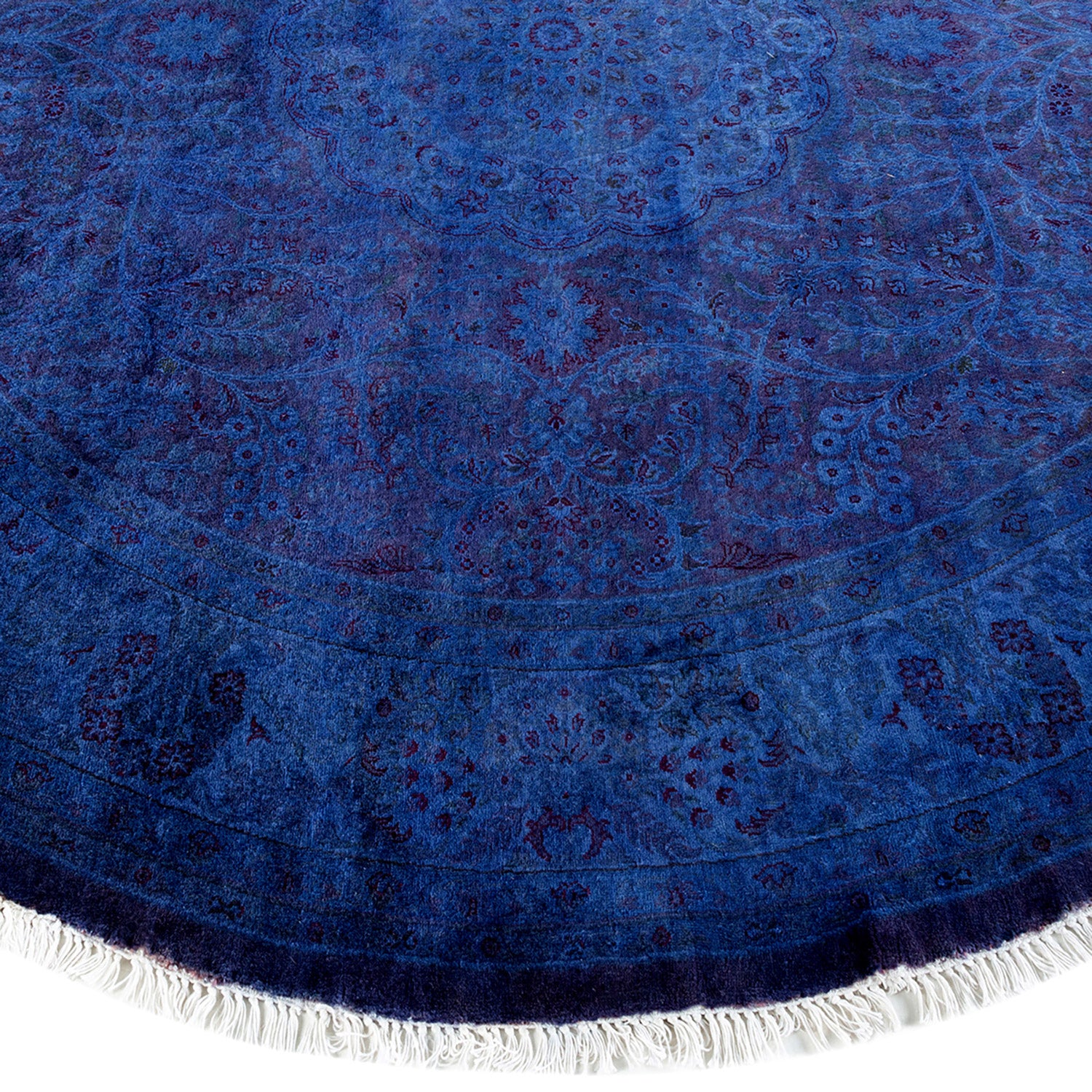 Fine Vibrance, One-of-a-Kind Hand-Knotted Area Rug - Blue, 6' 9" x 6' 10" Default Title