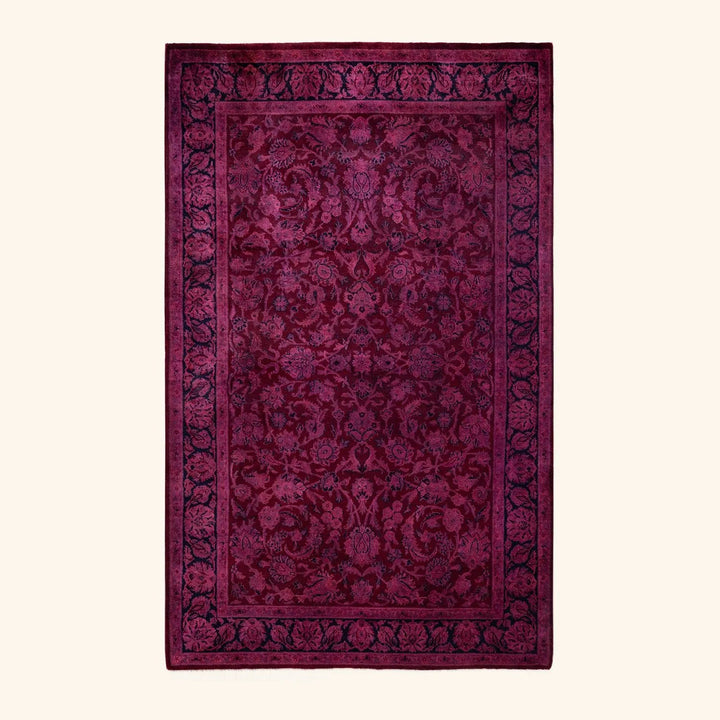 Fine Vibrance, One-of-a-Kind Hand-Knotted Area Rug - Purple, 4' 2" x 6' 7" Default Title
