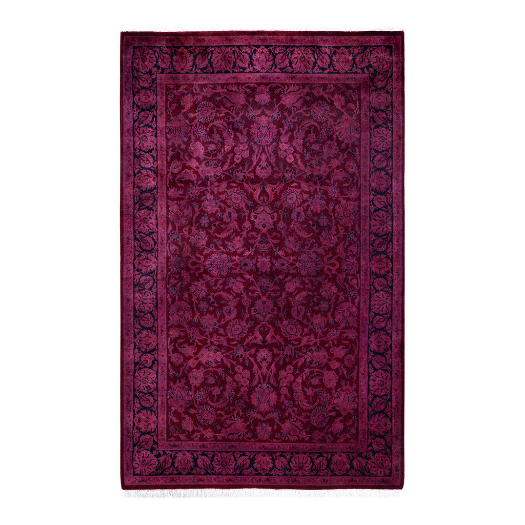 Fine Vibrance, One-of-a-Kind Hand-Knotted Area Rug - Purple, 4' 2" x 6' 7" Default Title