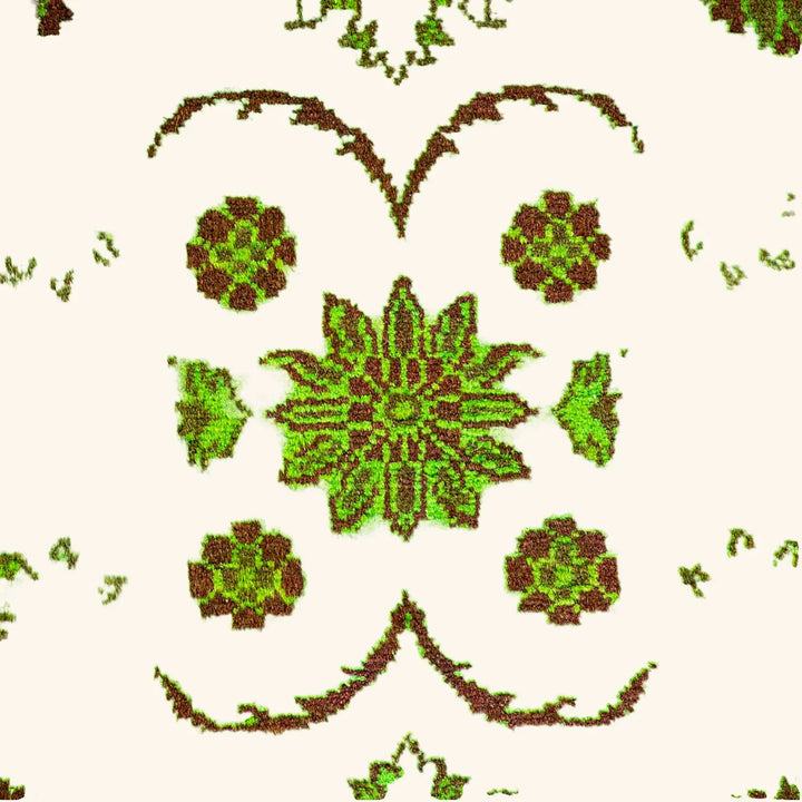 Fine Vibrance, One-of-a-Kind Hand-Knotted Area Rug - Green, 4' 3" x 6' 0" Default Title