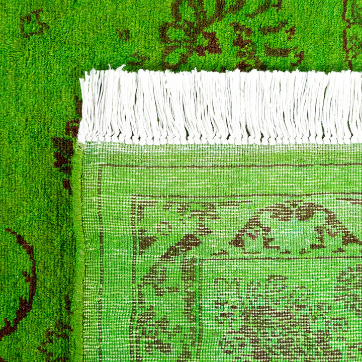 Fine Vibrance, One-of-a-Kind Hand-Knotted Area Rug - Green, 4' 3" x 6' 0" Default Title