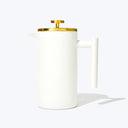 French Press- Matte White & Shiny Gold Default Title