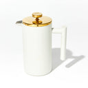 French Press- Matte White & Shiny Gold Default Title