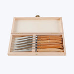 Laguiole Juniper Steak Knives, Set of 6