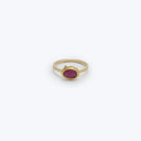 Event - Organic rose cut ruby ring, 18ky gold band, 1 white diamond Default Title