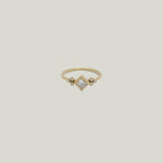 Event - 4mm princess cut diamond Flourish band, 18ky gold Default Title