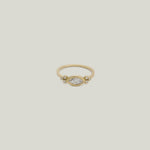 Event - Marquise diamond flourish ring, 18ky gold Default Title
