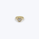 Event - Rose cut grey diamond ring, 18ky gold band, 22k bezel, 2 white diamonds Default Title