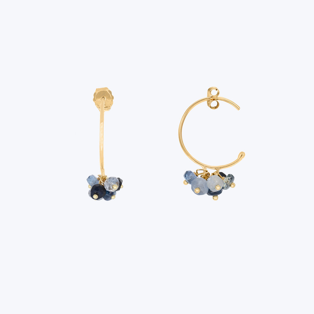 Sapphire Cluster Earrings Default Title