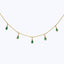 Emerald + Diamond Falling Petals Necklace