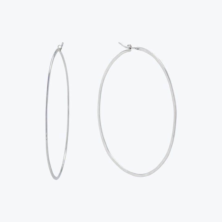 The Esme Earrings Silver 1.75" D