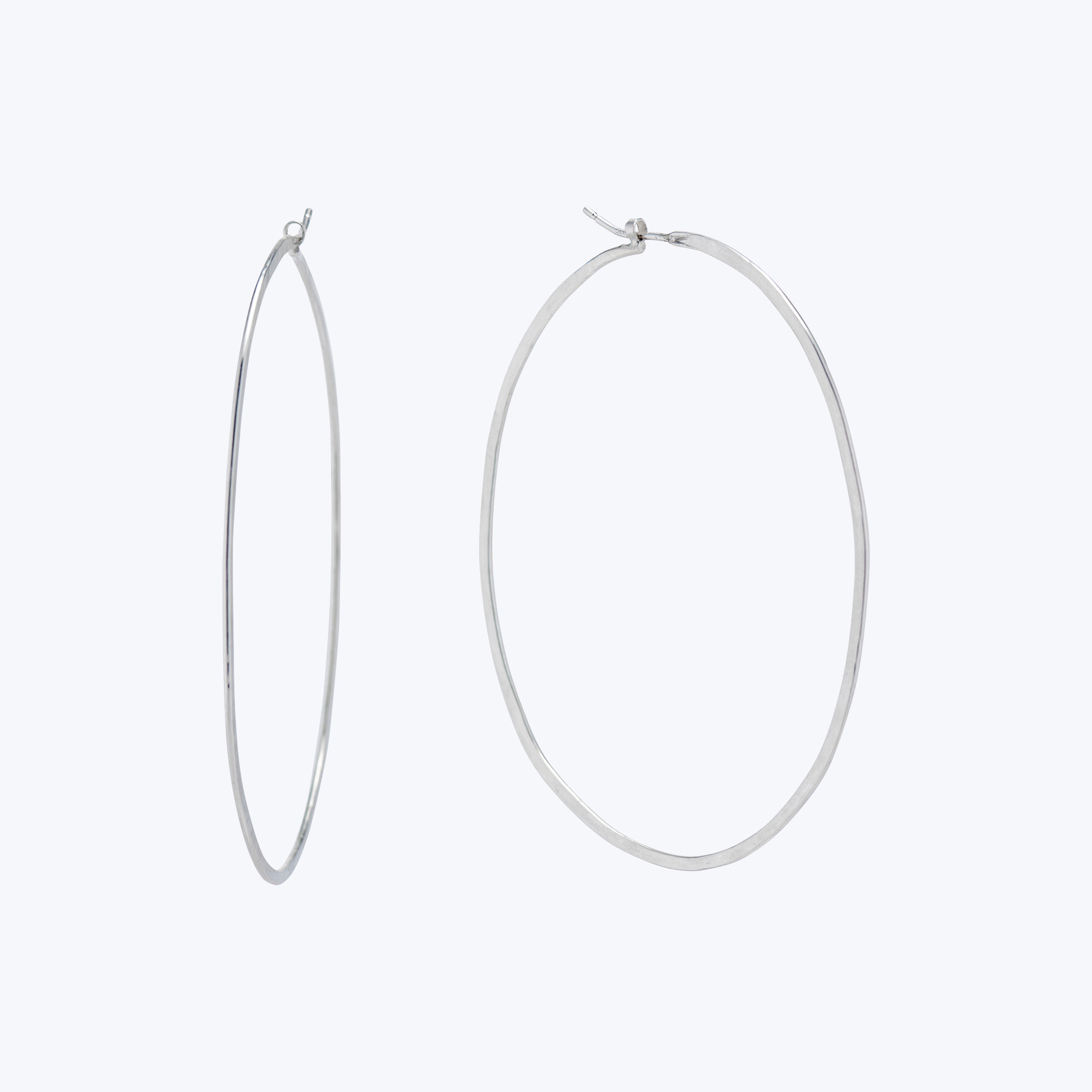 The Esme Earrings Silver 1.75" D