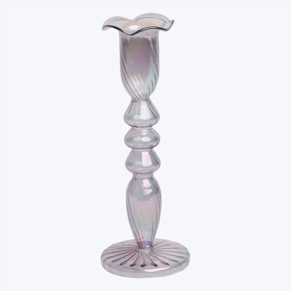 Tulip Glass Candlestick, Purple Default Title