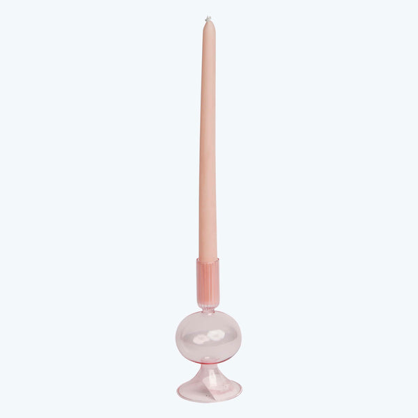 Bulb Glass Candlestick Rose