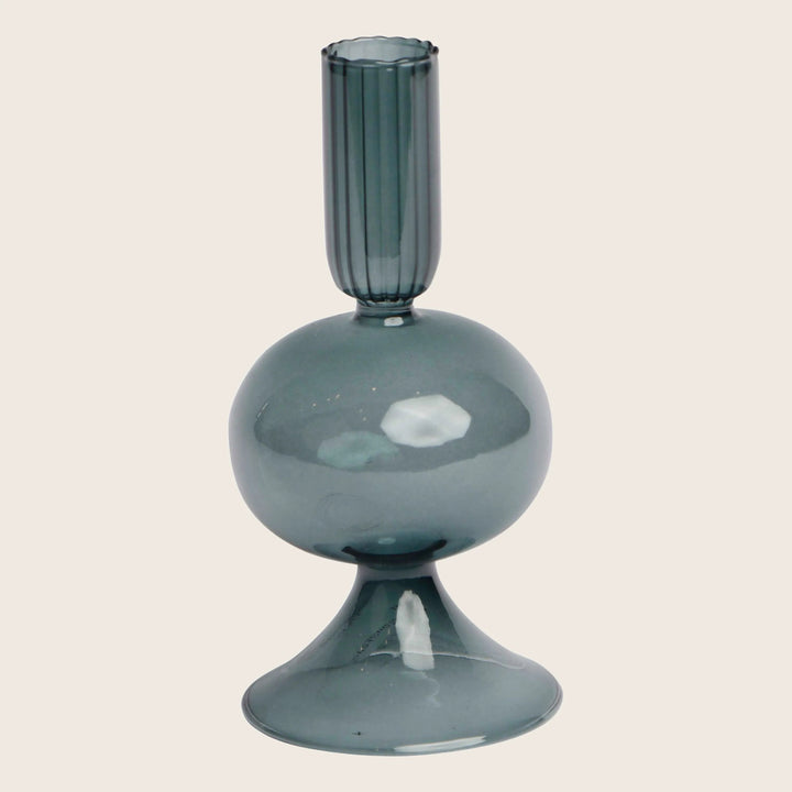 Bulb Glass Candlestick Smoke