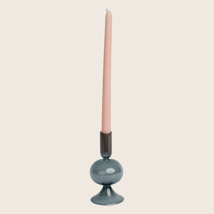 Bulb Glass Candlestick Smoke