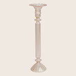 Roman Column Glass Candletick, Light Rose Default Title