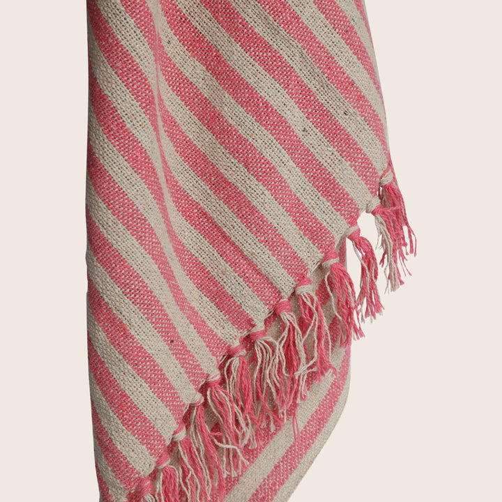Goa Stripe Throw Pink