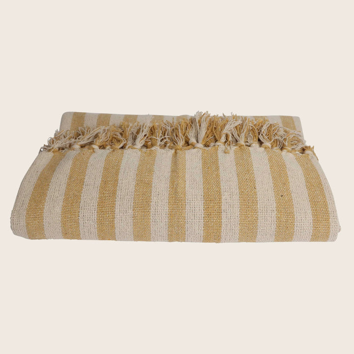 Goa Stripe Throw Mustard