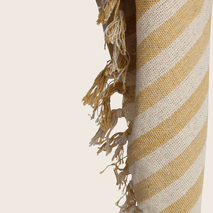 Goa Stripe Throw Mustard