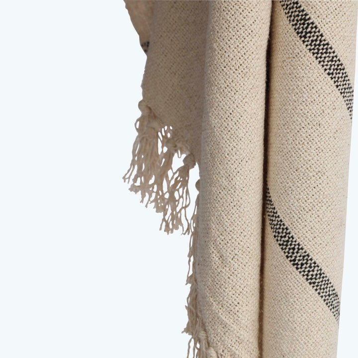Tunis Big Stripe Throw, Natural & Black Default Title