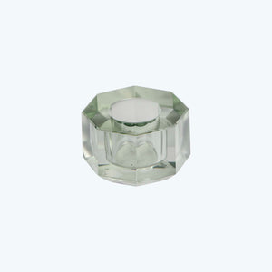Aura Crystal Candle Holder Olive