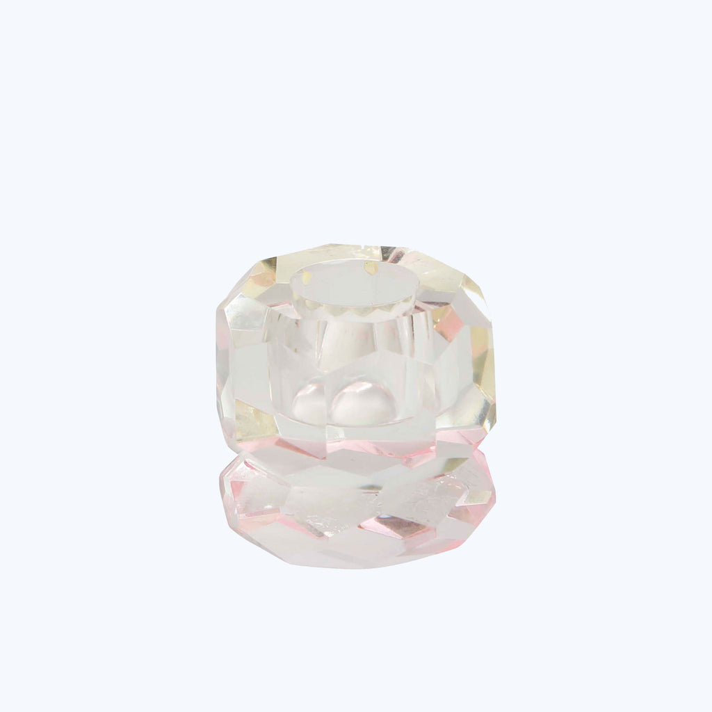 Aura Crystal Totem Candle Holder Butter Pink