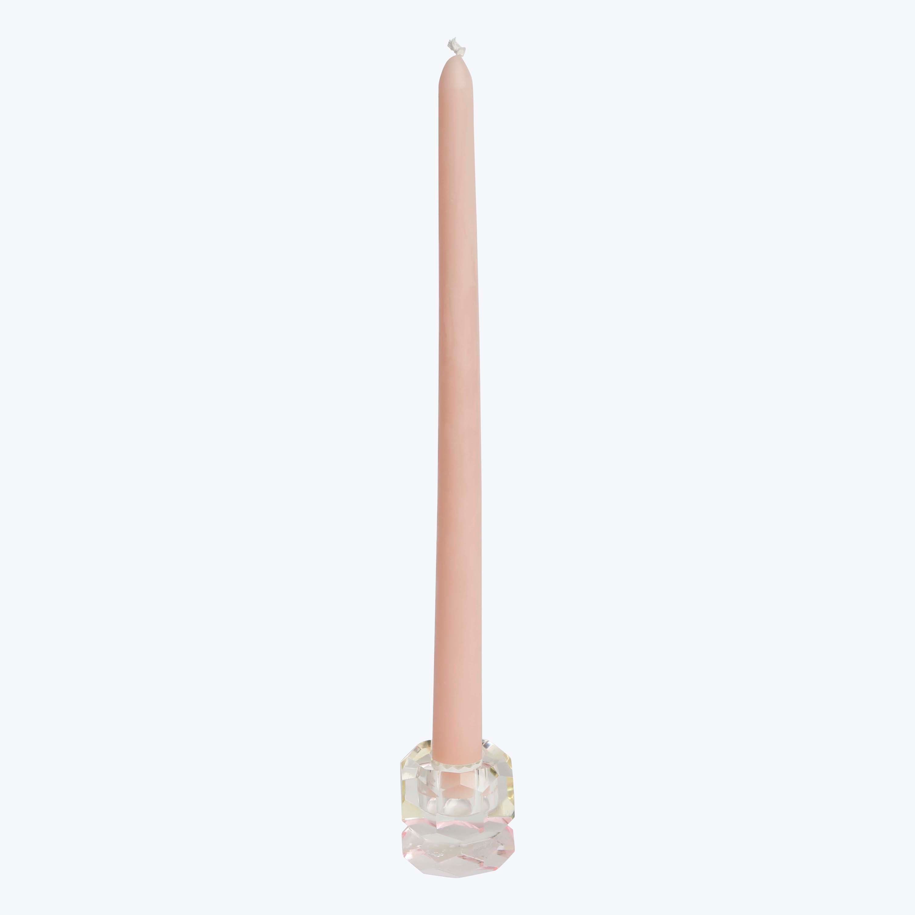 Aura Crystal Totem Candle Holder Butter Pink