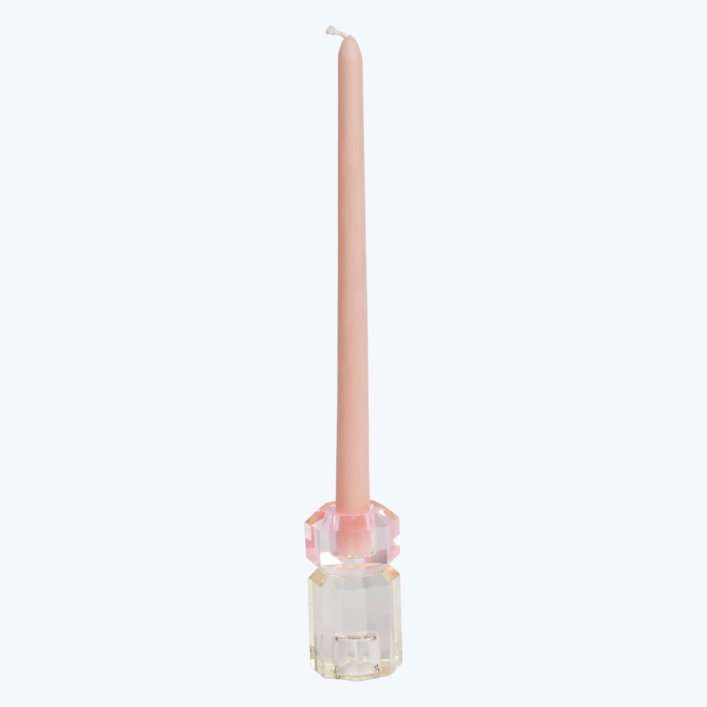 Aura Crystal Totem Candle Holder Tall Pink Butter