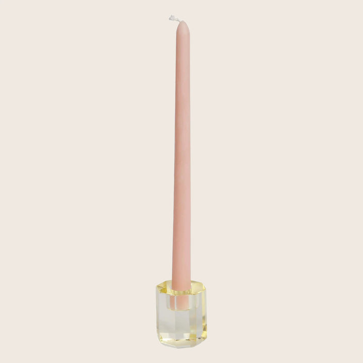 Aura Crystal Candle Holder Tall Butter
