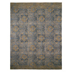 Modern Handknotted Blue Silk Rug 8'1" x 10'4"
