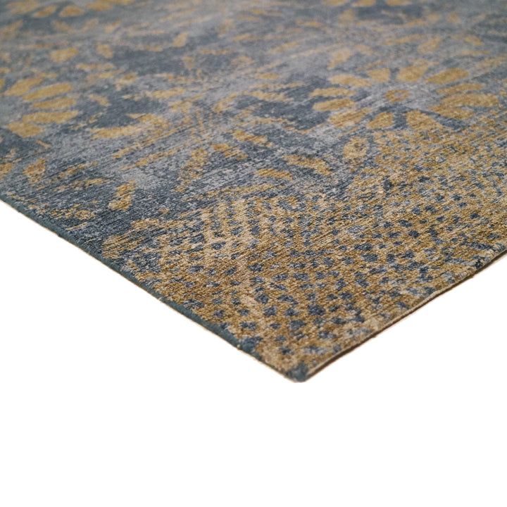 Modern Handknotted Blue Silk Rug 8'1" x 10'4"