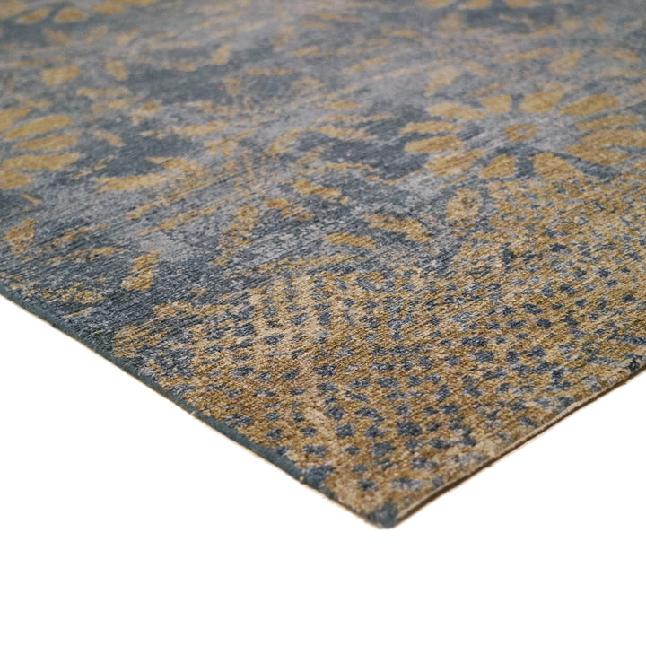 Modern Handknotted Blue Silk Rug 9' x 12'2"