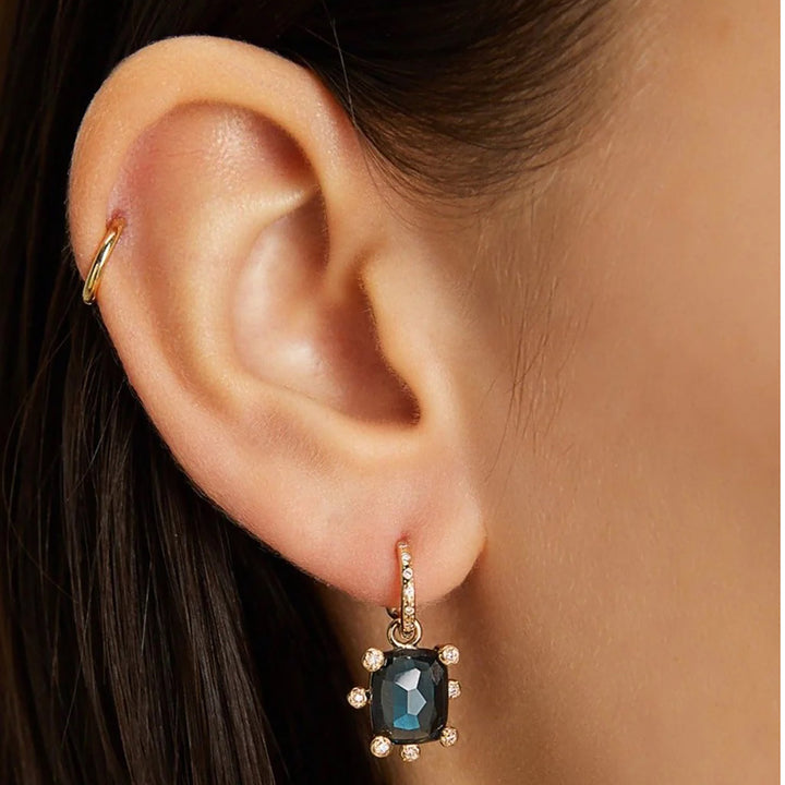 Genie Charm with Blue Topaz and Diamonds Default Title