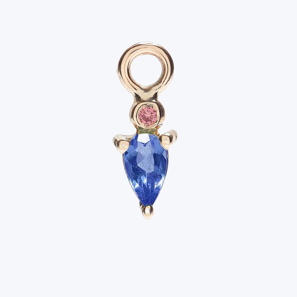 Droplet Charm with Blue Sapphire Default Title