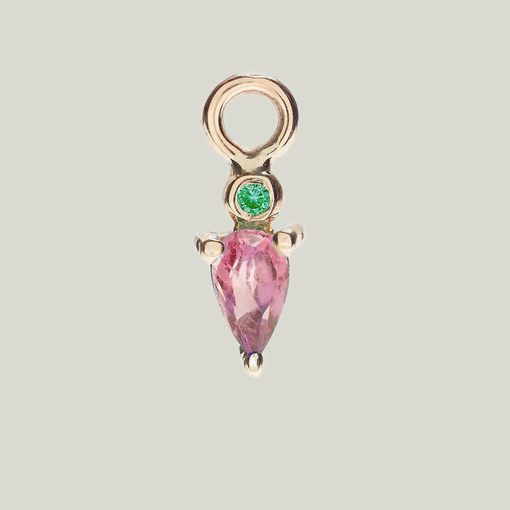 Droplet Charm with Pink Tourmaline Default Title