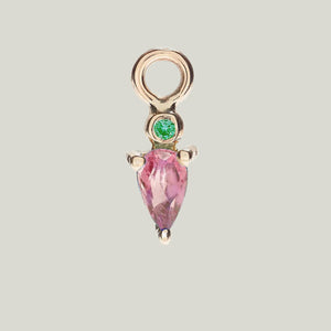 Droplet Charm with Pink Tourmaline Default Title