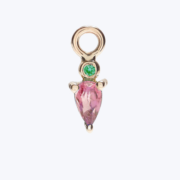 Droplet Charm with Pink Tourmaline Default Title