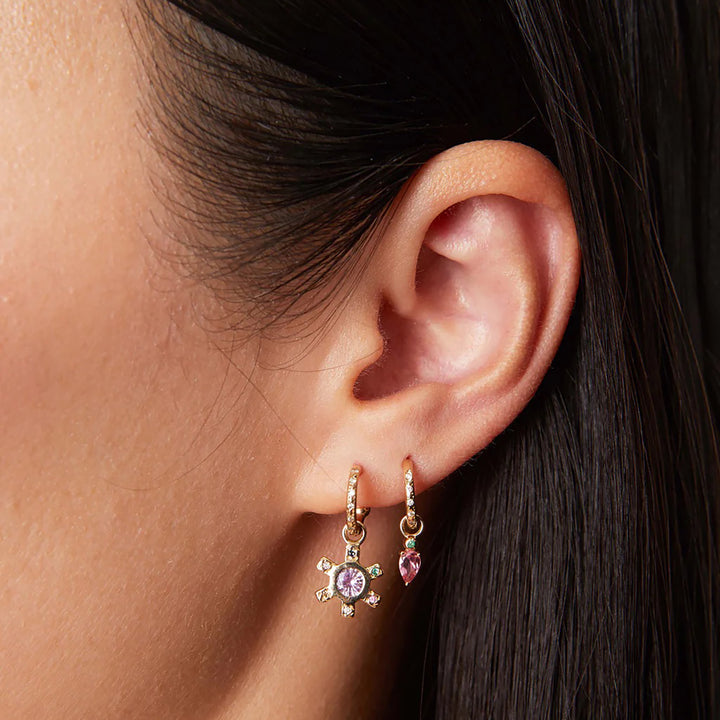 Droplet Charm with Pink Tourmaline Default Title