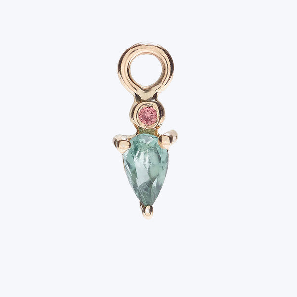 Droplet Charm with Green Tourmaline Default Title